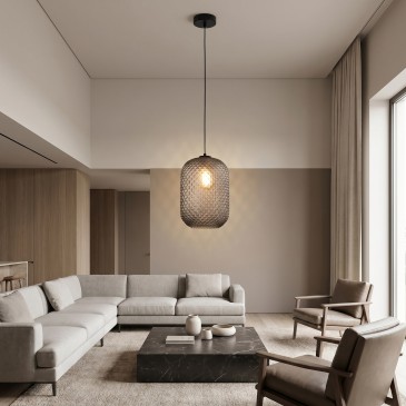Suspension ovale colorée 1xE27 | Mondialshop