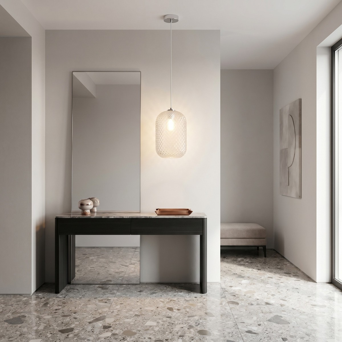 Farbige ovale Pendelleuchte 1xE27 | Mondialshop