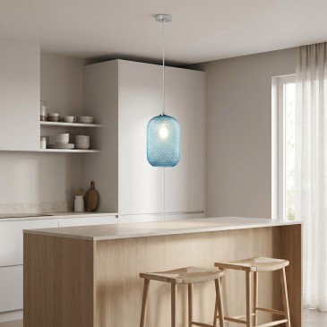 Farbige ovale Pendelleuchte 1xE27 | Mondialshop