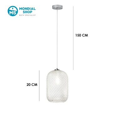 Farbige ovale Pendelleuchte 1xE27 | Mondialshop