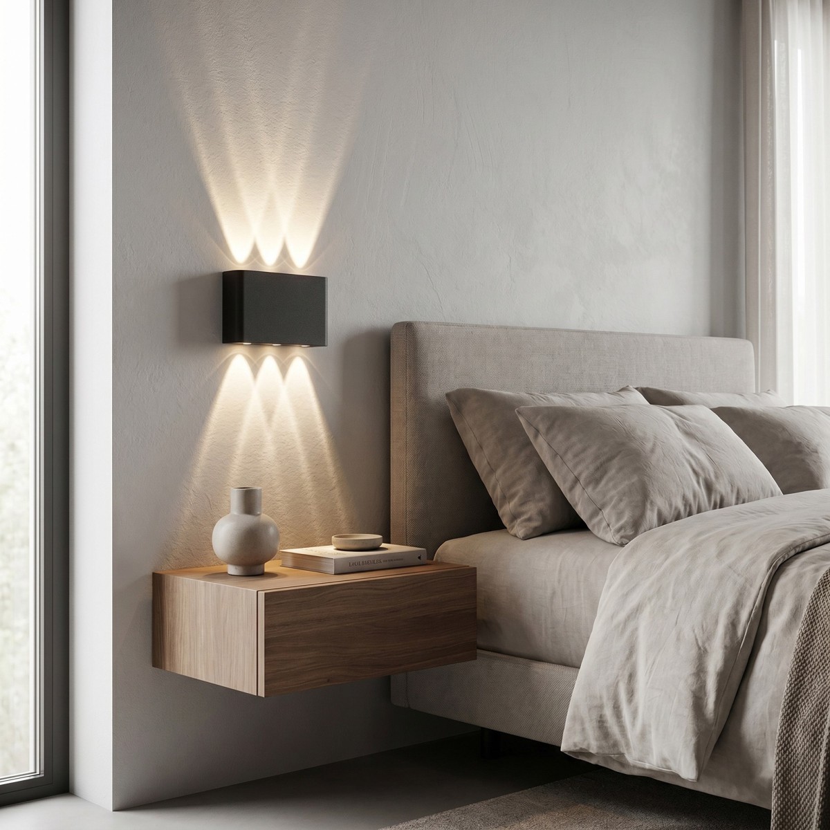 Moderne Wandleuchte mit doppelter Lichtabstrahlung |...