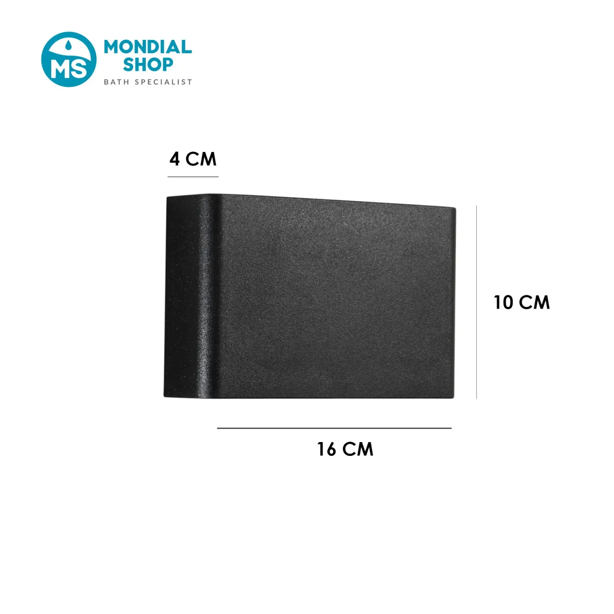 Scheda tecnica applique moderna da muro nera