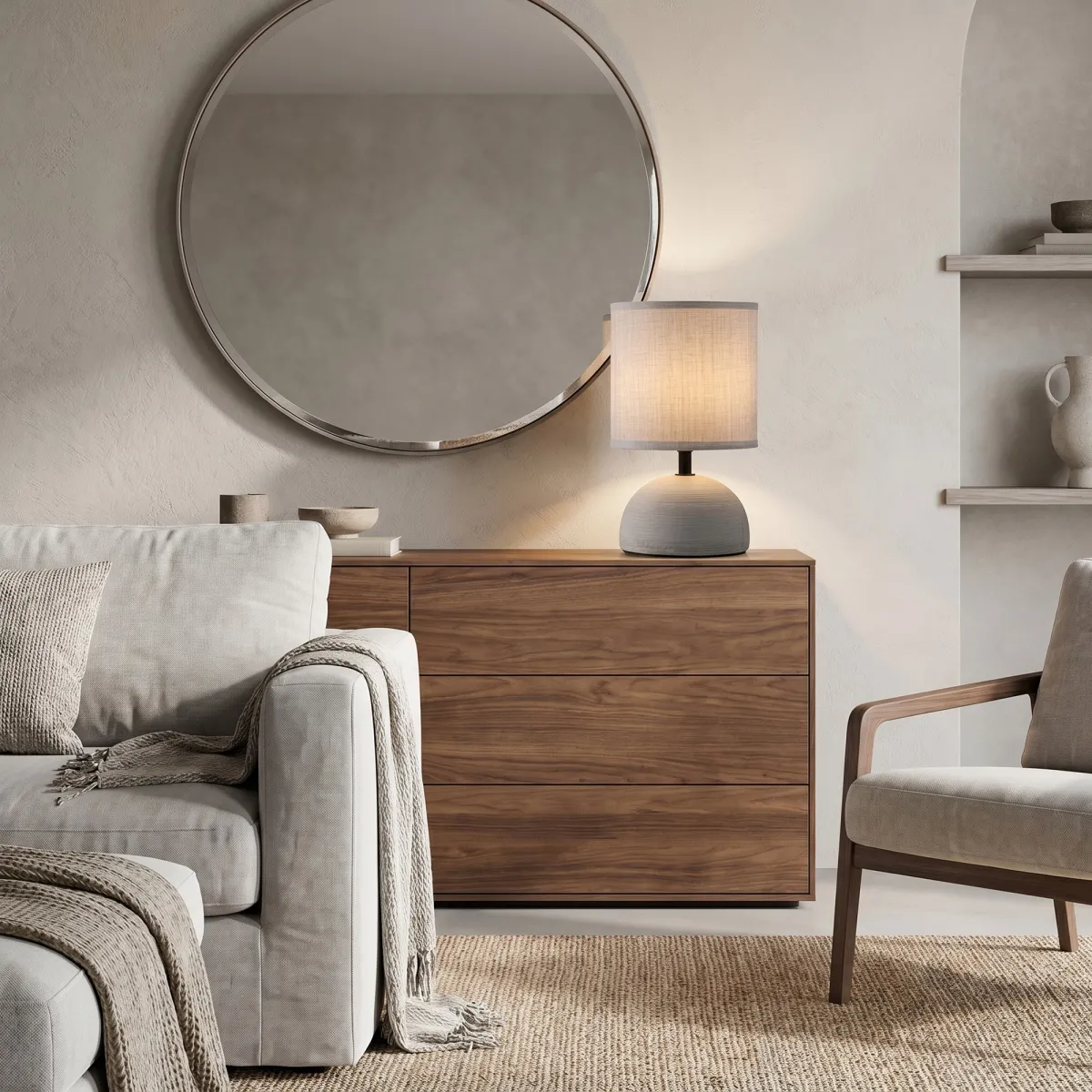 Lampada design moderno grigia per interni