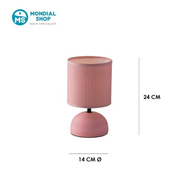 Scheda tecnica lampada da tavolo rosa