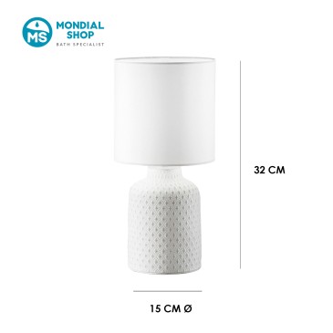 Scheda tecnica lampada da tavolo bianco