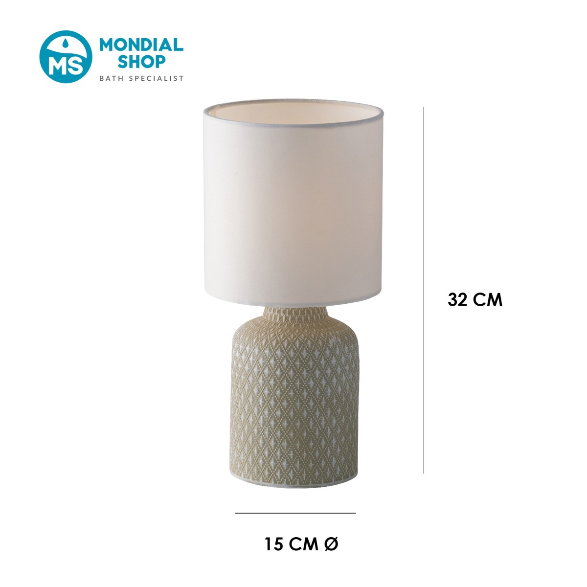 Scheda tecnica lampada da tavolo grigia