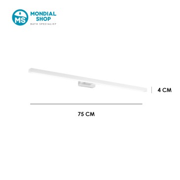 Scheda tecnica applique LED fissaggio parete o specchio bianca