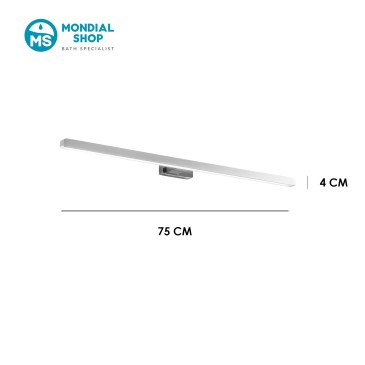 Scheda tecnica applique LED fissaggio parete o specchio cromo