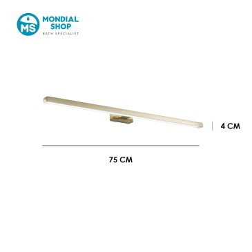 Scheda tecnica applique LED fissaggio parete o specchio oro