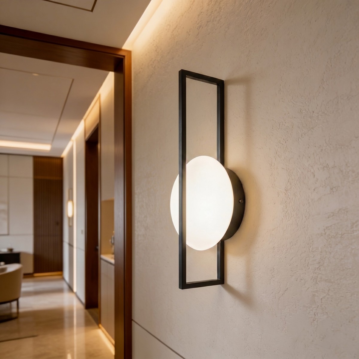Lampada LED da interno per parete Nera