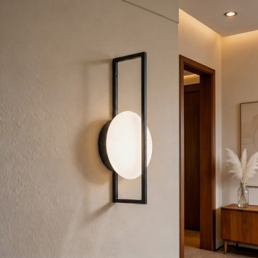 Applique LED con fissaggio a parete nera