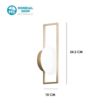 Moderne Wandleuchte in Gold oder Schwarz | Mondialshop