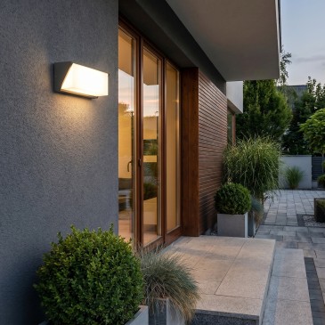Applique LED moderna da parete in antracite