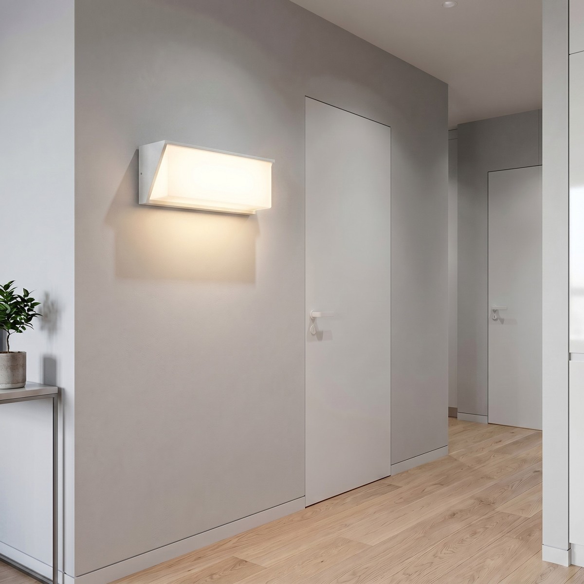 Moderne LED-Wandleuchte in Weiß oder Anthrazit | Mondialshop