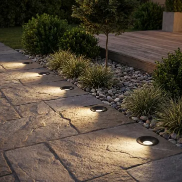 Serie di Faretti LED a incasso da giardino neri