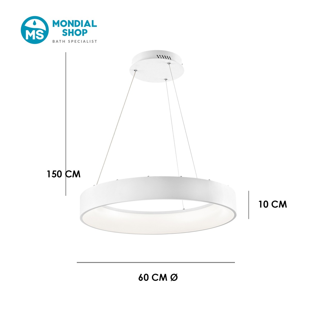Scheda tecnica Lampadario a Sospensione LED bianco