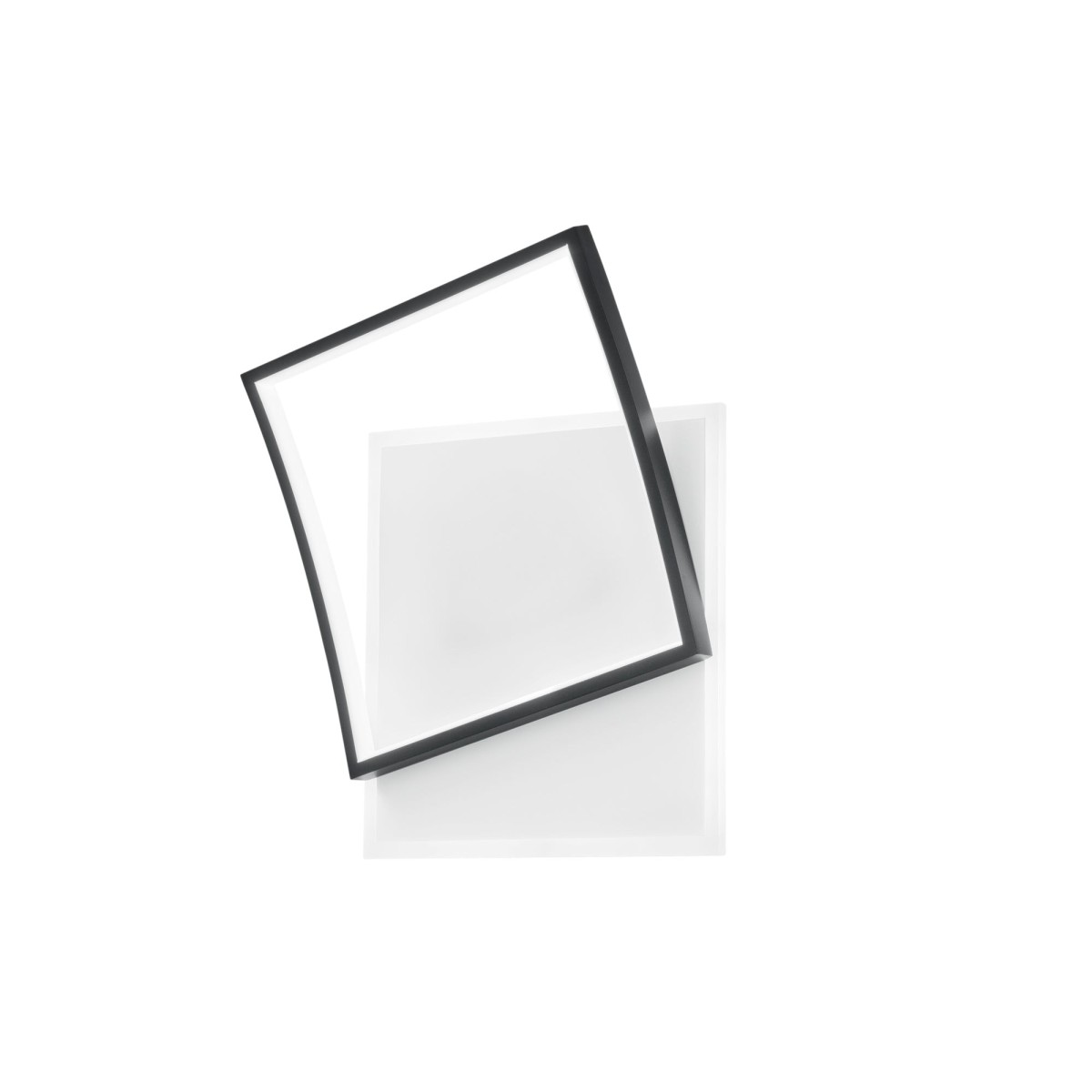 Plafoniera LED nera moderna da parete