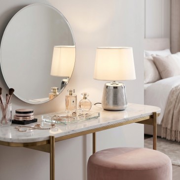 Moderne E14 Tischleuchte in Gold oder Silber | Mondialshop