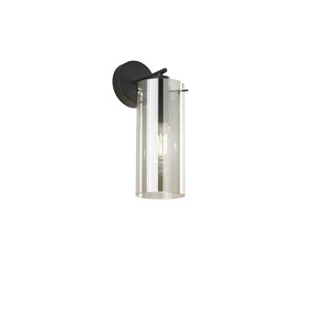 Moderne Wandleuchte aus bernsteinfarbenem Glas, E27 | Mondialshop