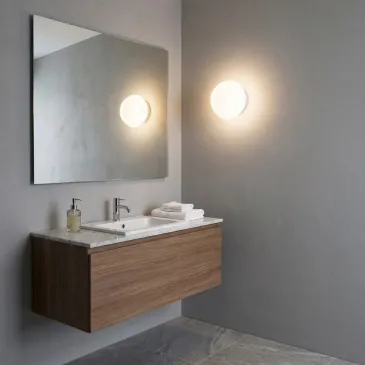 Plafoniera moderna per interni bianca da bagno 1XE27
