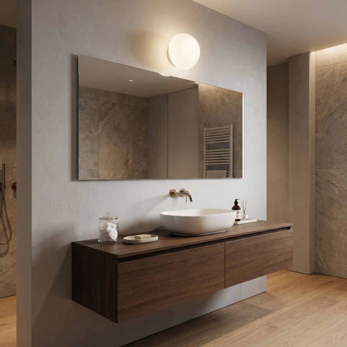 Moderne weiße E27-Badezimmer-Deckenleuchte | Mondialshop