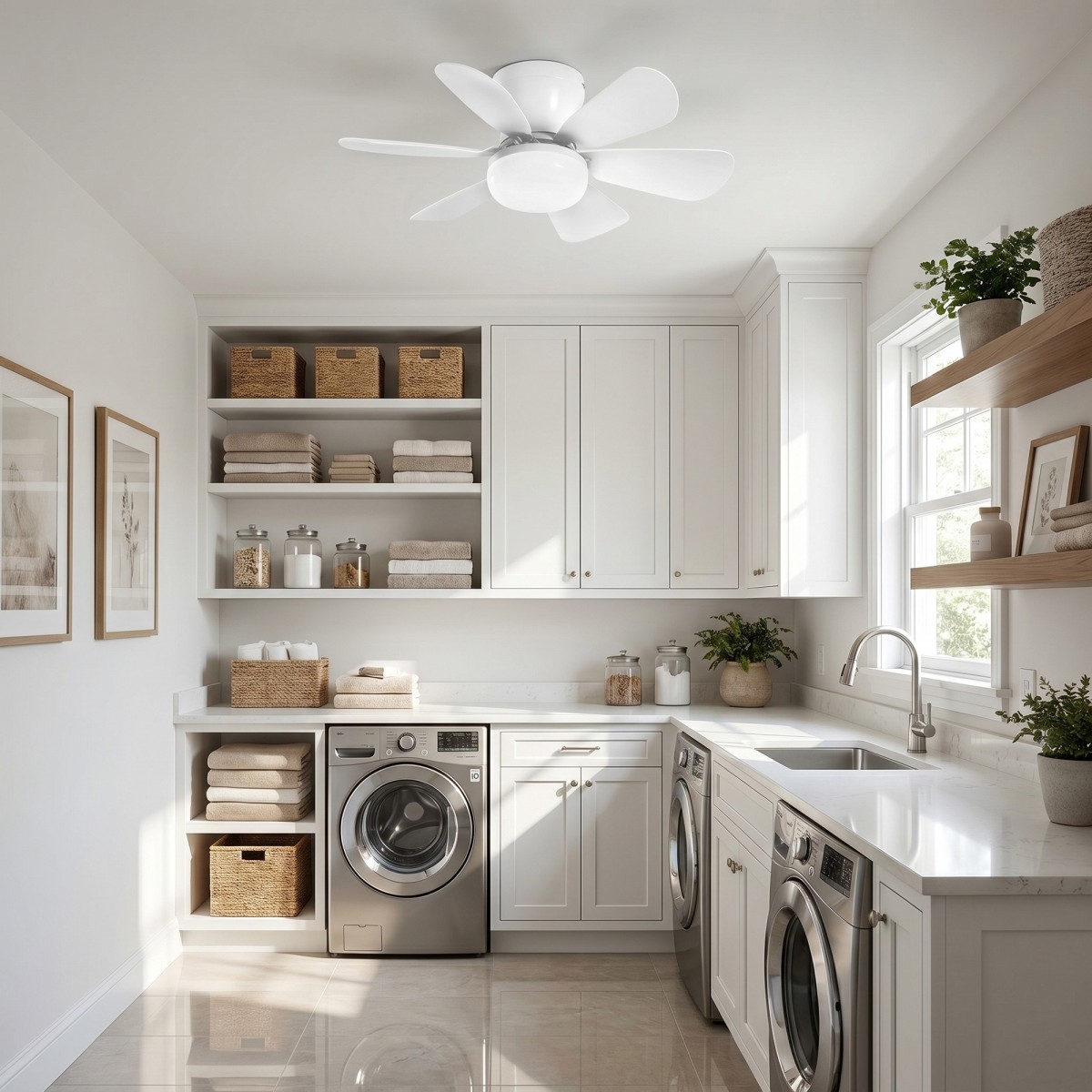 plafoniera led con ventilatore per interni
