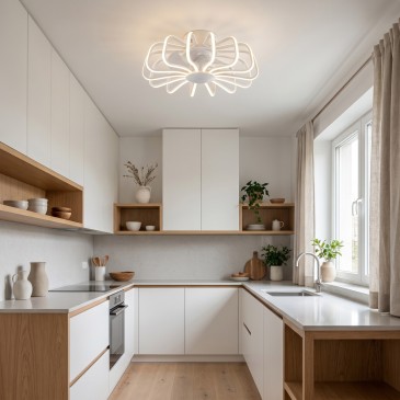 80-W-LED-Deckenleuchte mit Ventilator und Fernbedienung | Mondialshop