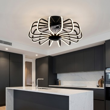 80-W-LED-Deckenleuchte mit Ventilator und Fernbedienung | Mondialshop