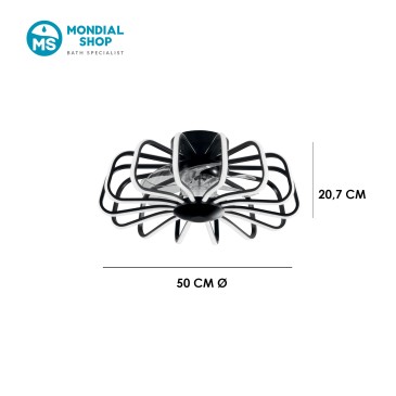 80-W-LED-Deckenleuchte mit Ventilator und Fernbedienung | Mondialshop