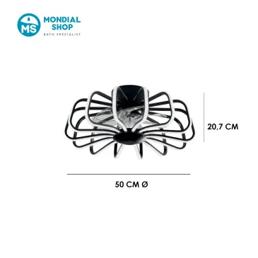 Plafonnier LED 80 W avec ventilateur et télécommande | Mondialshop