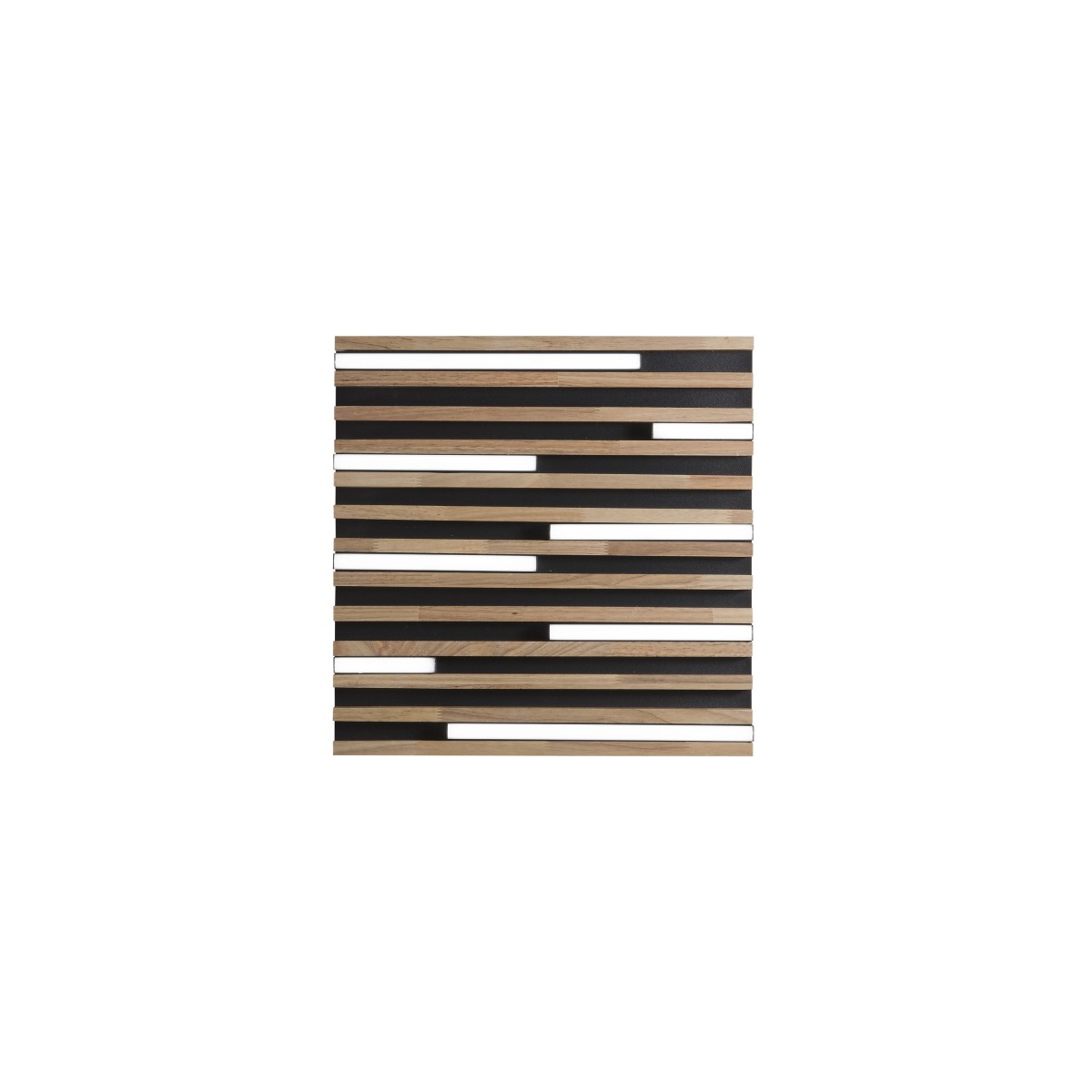 Plafoniera LED da parete in legno Nera