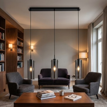 Suspension moderne 3xE27 Or ou Noir | Mondialshop