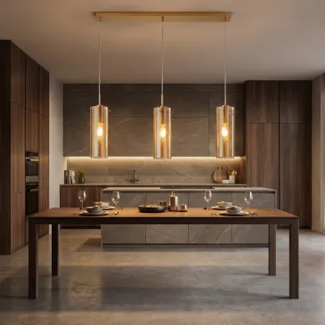Suspension moderne 3xE27 Or ou Noir | Mondialshop