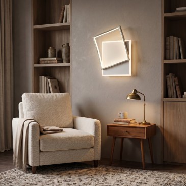 Plafoniera LED moderna da interno disponibile in 3 varianti 42W_nikel