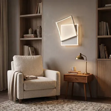 Plafoniera LED moderna da interno disponibile in 3 varianti 42W_nikel