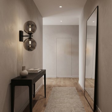 Applique moderna per parete interni disponibile in oro o nero 2XG9