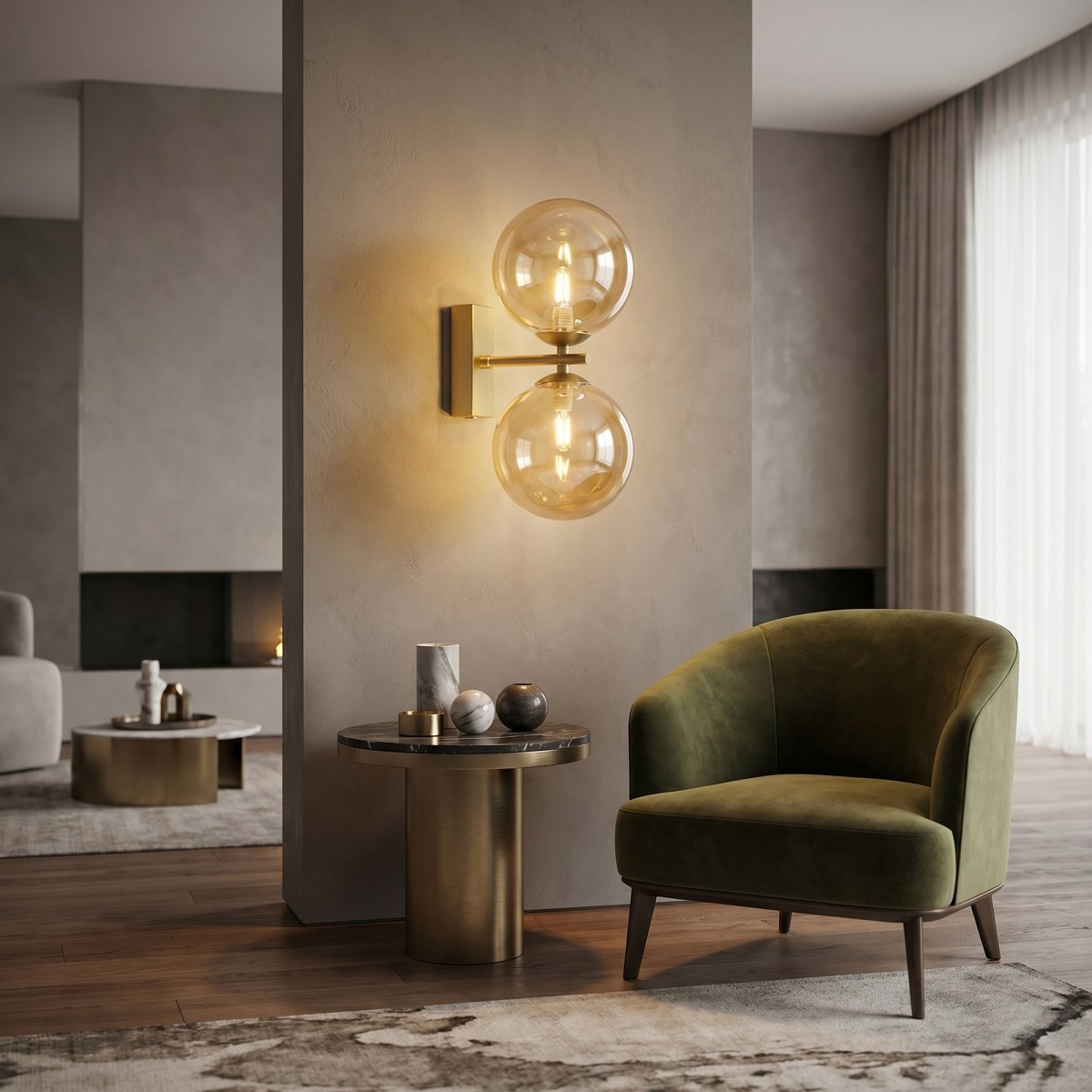 Moderne Wandleuchte mit zwei Leuchtmitteln (2xG9) |...