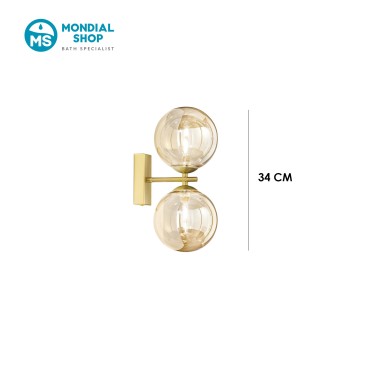 Moderne Wandleuchte mit zwei Leuchtmitteln (2xG9) | Mondialshop