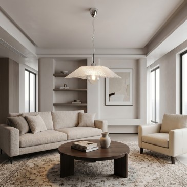 Suspension moderne en verre diamant E27 | Mondialshop