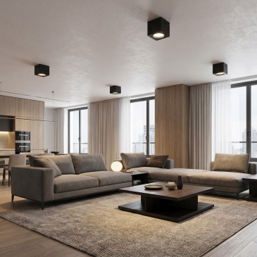 Plafonnier carré moderne GX53 | Mondialshop
