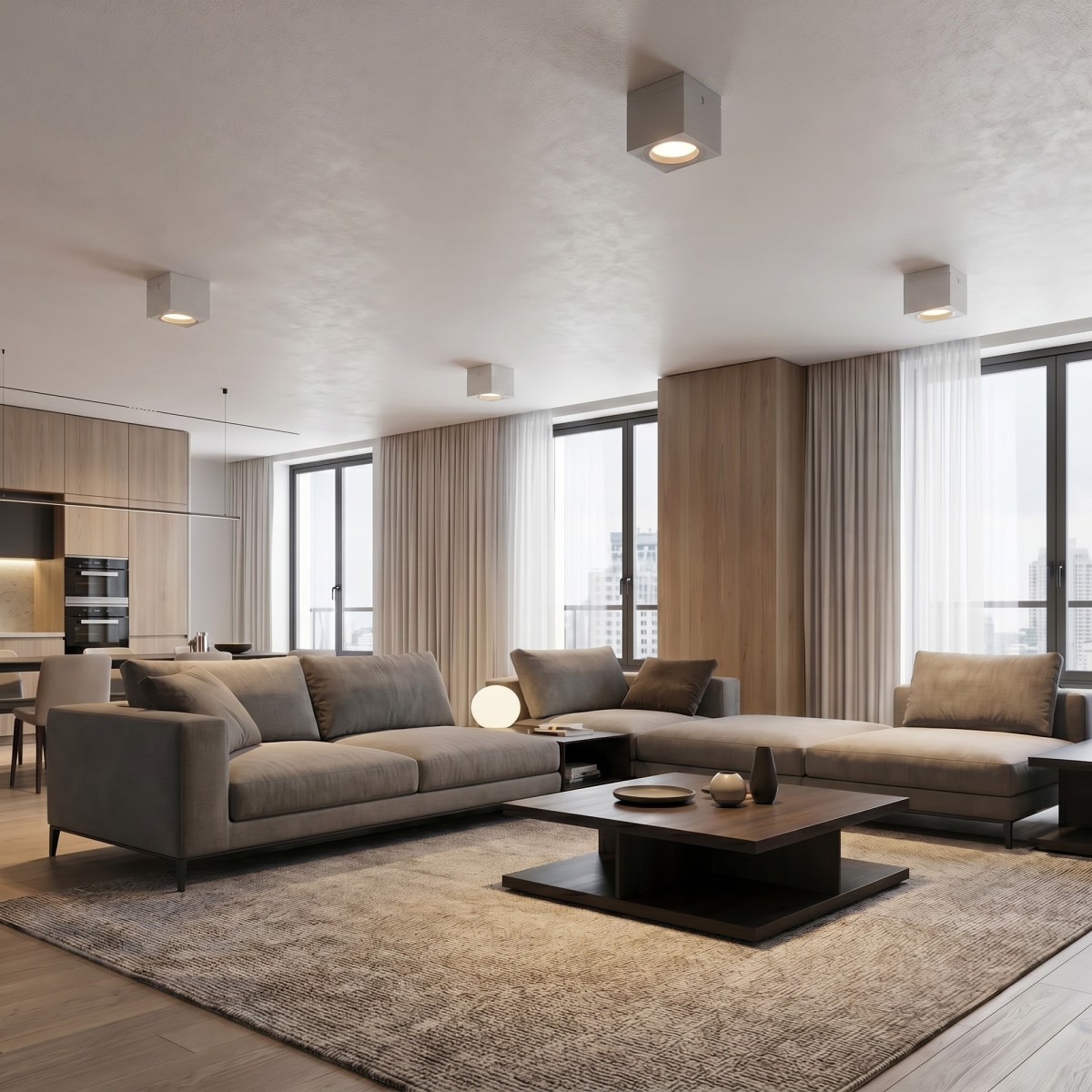 Plafonnier carré moderne GX53 | Mondialshop