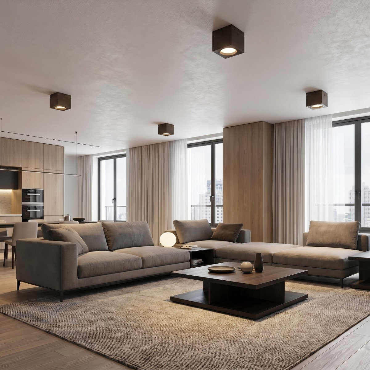 Plafonnier carré moderne GX53 | Mondialshop