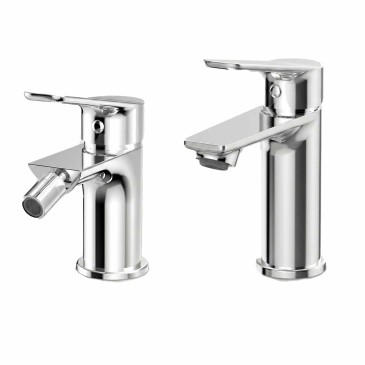MIO Chrom-Mischbatterie-Set mit Pop-Up-Ablaufgarnitur | Mondialshop