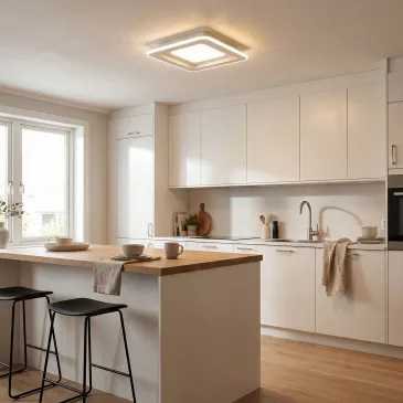 Plafoniera LED moderna da interno per soffitto quadrata bianca con telecomando incluso 40W