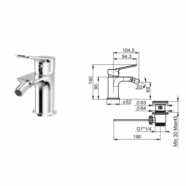 scheda tecnica set miscelatori MIO