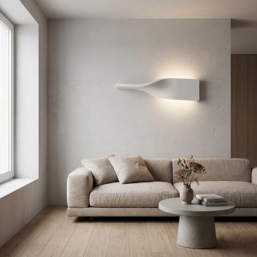Moderne Wandleuchte in weißem Putz | Mondialshop