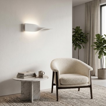 Moderne Wandleuchte in weißem Putz | Mondialshop