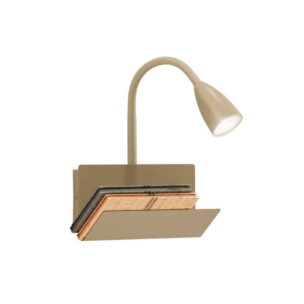 APPLIQUE GULP FLESSIBILE MARRONE CON USB 2A 1XGU10...