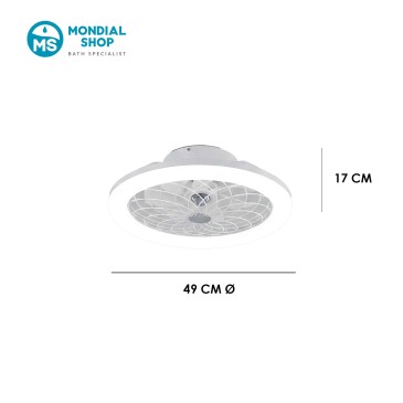 Plafonnier LED avec ventilateur et télécommande | Mondialshop
