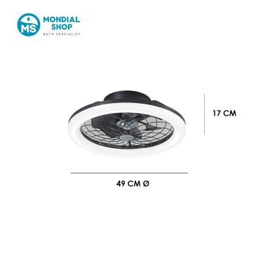 LED-Deckenleuchte mit Ventilator und Fernbedienung | Mondialshop
